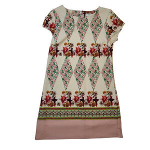 Glamorous Petite Women's Ivory Floral Mini Dress Size 4